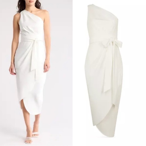 NWOT Ted Baker Gabie Faux Wrap Belted Midi Dress Fully Lined TB 3 US 8 - Picture 1 of 9